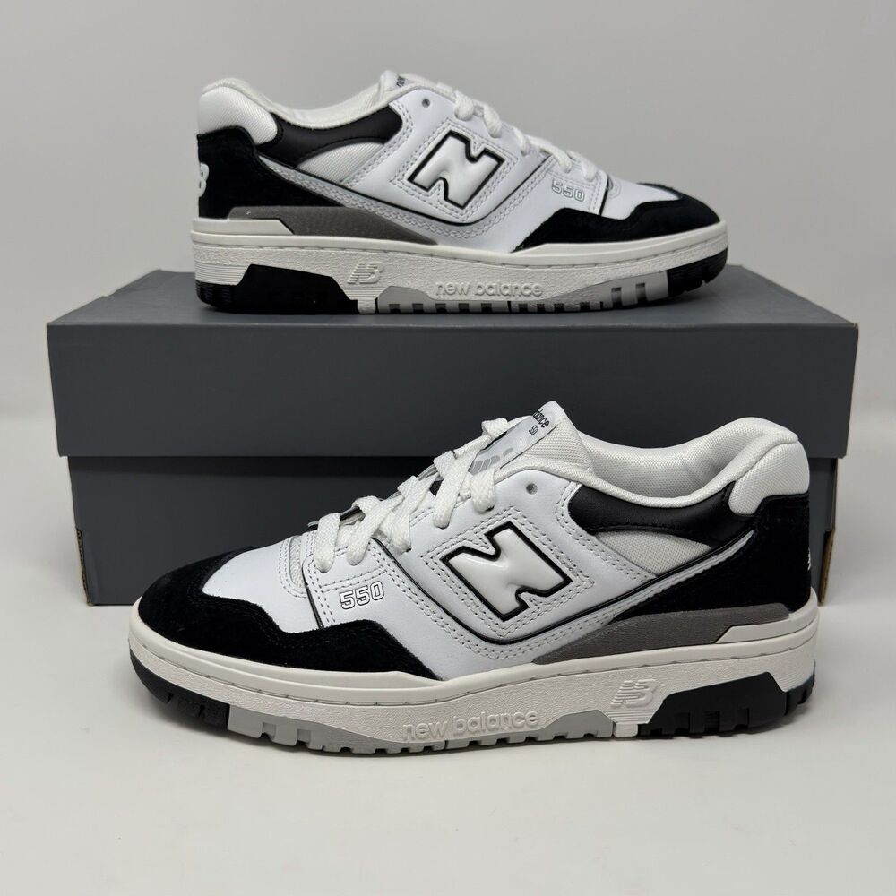 New Balance 550 White Black Boys Youth Sneakers 4.5 US EU 37 Store Model